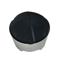 Brasero rond en acier Ø58xH55cm, thermolaqué, pour la décoration de jardin