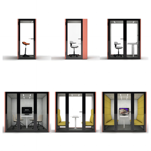 Cabina telefónica silenciosa con aislamiento de <span class=keywords><strong>sonido</strong></span> portátil personalizada, cabina acústica insonorizada, cápsulas de trabajo, muebles de oficina a la venta - Product Image 2
