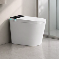WC intelligent en céramique et ABS, design moderne, à fixation au sol, avec siège chauffant, toilettes automatiques intelligentes pour usage domestique