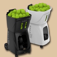 Máquina de pelotas de tenis programable PUSUN PT Smart Pro con aplicación para teléfono inteligente Control de giro de oscilación aleatoria y batería de larga duración
