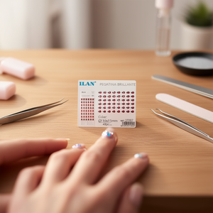 Adesivo con strass ILAN Ladybug 10x13mm 48 pezzi Decorazione per unghie - Product Image 3