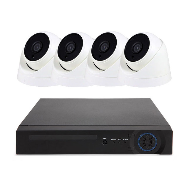 Full HD Analog CCTV System AHD 4K Indoor Dome Camera Coaxial Audio Home Security Set 4ch Motion Detection Phone View XMeye