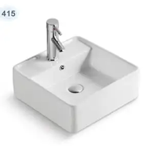 Последняя квадратный белый фарфоровый смеситель для ванной комнаты, корыто судна раковины мытье волос раковина T-K55
