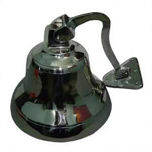 Campana náutica pulida brillante de latón, campanas de barco náutico, Impresión de logotipo personalizado, tema de barco Titanic, campanas de puerta hechas a mano, decoración del hogar - Product Image 1