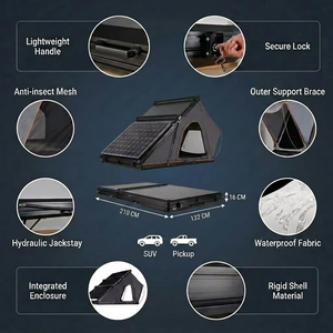 YYD OVERLAND Solar Max Pro 350 W, Carpa de Techo Rígida de Aluminio con Panel Solar, Interior Aislado y Soportes para Techo para SUV, Ideal para Camping - Product Image 2