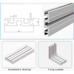 <span class=keywords><strong>Profil</strong></span>é en aluminium noir à fente en V 2080 <span class=keywords><strong>pour</strong></span> rail linéaire, <span class=keywords><strong>pour</strong></span> plateforme de portique CNC et curseur de caméra - Product Image 3