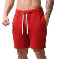 Shorts de sport décontractés en mélange de coton pour hommes, pantalons d'entraînement athlétiques, logo personnalisé, vêtements de sport, fabricant OEM