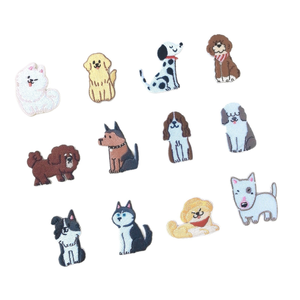 Toppe termoadesive in ferro da 1-5 cm, fatte a mano, colorate, a forma di animali dei cartoni animati (Bulldog, <span class=keywords><strong>Pitbull</strong></span>, Cucciolo, Pug, Cane) per abbigliamento per bambini, zaini e lavoretti fai da te - Product Image 2