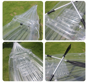 <span class=keywords><strong>Kayak</strong></span> Plegable <span class=keywords><strong>Inflable</strong></span> Transparente de Asiento <span class=keywords><strong>Doble</strong></span> para 2 Personas con Accesorios Bote de PVC para Pesca, Deportes Acuáticos o Ríos - Product Image 5