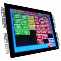 Nuevo Monitor Táctil IR de 19 Pulgadas, Pantalla Táctil Plana VGA para Puertos USB, Gabinete Arcade Negro, Kiosco de Autoservicio, Máquina Expendedora