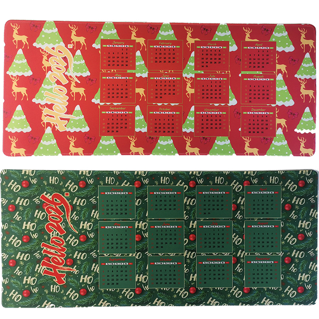 Hot Sale Custom Christmas Design Mouse Pad Desk Mat Neoprene Mouse Mat Desk Pad Gaming Mouse Pad with Calander Print