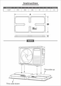 Meilleure vente de coussins de climatisation de base en plastique absorbant les chocs pour l'extérieur - Product Image 6
