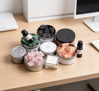 Diffuseur d'huiles essentielles/ornement en pierre de cristal aromatique, idéal pour Instagram, sans flamme, parfum longue durée, pour l'intérieur