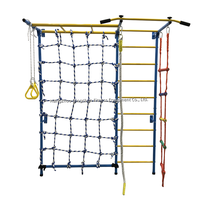 Échelle murale suédoise neuve, barre d'escalade, filet d'escalade, échelle en corde pour enfants, aire de jeux jungle, sports, barre de singe intérieure pour enfants