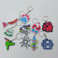 Porte-clés en PVC souple 3D 2D avec logo personnalisé, dessin animé, pour souvenirs d'entreprise