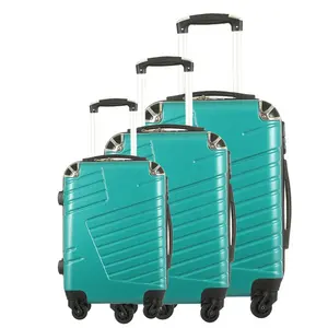 High Quality Luxury Abs Travel Sets Trolley Adjustable Telescoping Handle Luggage Suitcases Set 3 Pcs