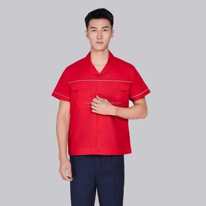 Camicia da <span class=keywords><strong>Lavoro</strong></span> Personalizzata Traspirante a Maniche Corte Leggera <span class=keywords><strong>per</strong></span> Meccanici Auto e Operai Edili in Policotone - Product Image 4