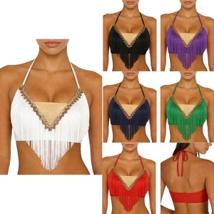 Tops Cortos para Danza del Vientre, para Clases de Danza del Vientre, Actuaciones en Escenario, Fiestas Temáticas, Ropa Sexy para Práctica de Danza del Vientre - Product Image 1