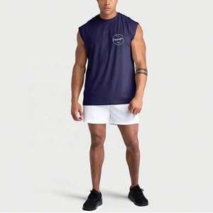 Venta al por mayor de camisetas deportivas informales con logotipo personalizado cálidas 100% algodón con estampado digital morado de talla grande para hombre - Product Image 5