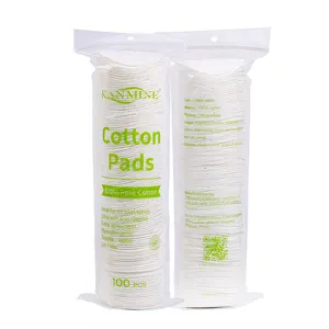 Fabrique de tampons de coton jetables à fleurs pressées 100 pièces pour le soin du visage démaquillant rond double couche personnalisé