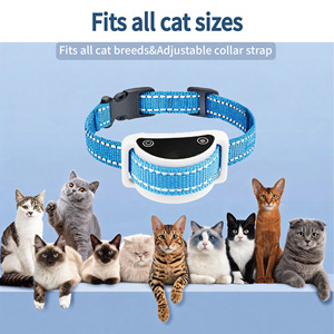 2 In 1 Auto Anti Meow Cat Training Collar <b>Remote</b> <b>Control</b> Cat Stop Meowing Collar With Sound <b>Vibration</b> Static Shock - Product Image 5