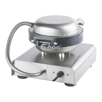 Machine à gaufres et crêpes électrique professionnelle en acier inoxydable en forme de cœur pour restaurants, commerces alimentaires, usage commercial, 5 pièces