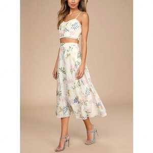 Vestido de Verano Informal Maxi con Estampado Floral Personalizado de Fábrica para Mujer, Impresión Digital, Tejido, OEM, ODM - Product Image 1
