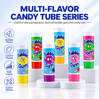 Tubes d'emballage pour chewing-gum laminés ABL de qualité alimentaire 50 ml, faciles à presser, avec bouchon à vis, impression UV personnalisée