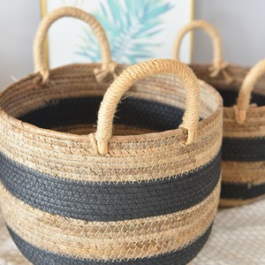 Storage <b>baskets</b>, rope <b>baskets</b>, banana organizers, rattan storage <b>baskets</b>, toy organizers, <b>large</b> capacity woven <b>baskets</b>, balcony - Product Image 4