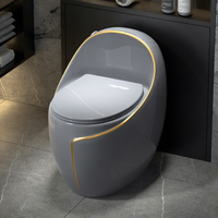 Cuvette de toilette en céramique, WC portable en forme d'œuf, ensemble de toilettes en céramique pour salle de bain