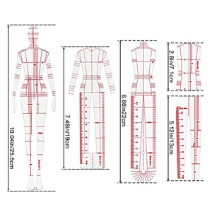 Ensemble de règles de design de mode - Gabarits de modèles de silhouettes humaines pour l'illustration et le croquis de la mode - Product Image 4
