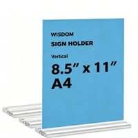 Support de signalisation en acrylique transparent personnalisé, format A4 (8,5 x 11 pouces), présentoir de documents en plexiglas pour bureau, menu, cadre photo