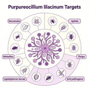 Poudre humectable bio-molluscicide et nématicide Purpureocillium Lilacinum haute puissance 100 milliards d'UFC/g - Product Image 5