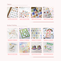Arc-en-ciel feuille baiser coupe Kawaii holographique autocollant livre avec reliure de colle pour Scrapbooking Journal décoration bricolage projets d'artisanat