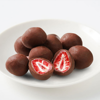 Hisnack Gehele Gedroogde Aardbeien Bedekte Melk Cacao Matcha Chocolade Gezonde Voeding