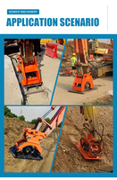 Accessoires d'excavatrice les plus vendus : Compacteur de plaques hydraulique, Compacteur vibrant pour excavatrice Caterpillar, Komatsu, etc.