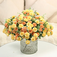 20 Bunga Kecil Mewah Buatan dari Sutra Hydrangea Carnation untuk Dekorasi Pernikahan, Rumah & Luar Ruangan Desain Lembut 24XR98001