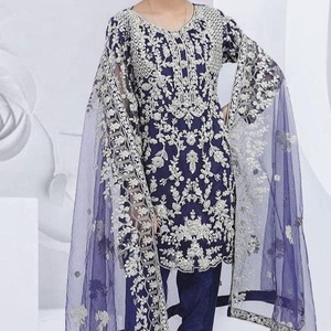 Stylist-Indian/Pakistani-Party-Wear embroidery work on Beautiful Kurta ,<b>Pant</b> dress for party/Wedding wear -2020 - Product Image 1