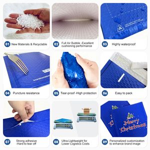 Sobres de Burbuja de Polietileno Personalizados de Alta Calidad, Acolchados, Resistentes a Desgarros, Autosellables, Reciclables, Impermeables, No Tóxicos, para Envíos Express - Product Image 6