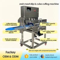 Máquina Cortadora de Carne Fresca Horizontal Profesional de 2 mm a 45 mm para Cortar Pechuga de Pollo, Filete de Pechuga y Muslo de Aves sin Hueso