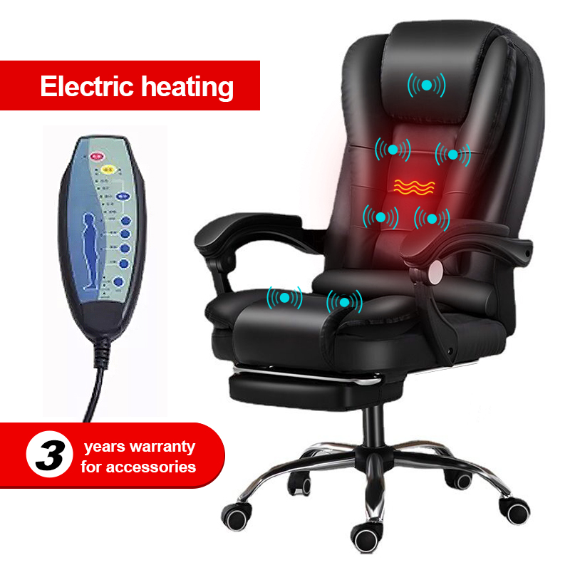 Цвета: черный, белый, PU кожаное офисное кресло с функцией массажа дома Исполнительный босс компьютер вращающееся кресло для отдыха