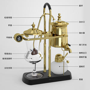 เครื่องชงกาแฟแบบ<span class=keywords><strong>ไซ</strong></span>ฟอนสแตนเลสสำหรับใช้ในบ้าน พร้อมชุดเตาแอลกอฮอล์เบลเยียม ดี<span class=keywords><strong>ไซ</strong></span>น์ทันสมัยแบบมินิมอล - Product Image 5