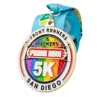 Offres Spéciales personnalisé métal coulée sublimation 3D blanc marathon sport course enfants course médaille 1k 5k 10k 21k trophées plaques