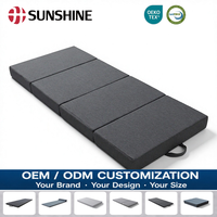 Surmatelas en mousse à mémoire de forme personnalisé, directement de l'usine transfrontalière, compressé en 4 plis, avec coussinets en éponge douce
