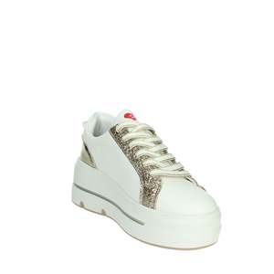 Zapatillas Deportivas para Mujer Braccialini BA139 Blancas con Plataforma Gruesa Dorada - Product Image 5