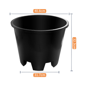 Grand pots à semis de 40 cm pour jardin intérieur/extérieur, pots <span class=keywords><strong>en</strong></span> plastique pour plantes, grands pots à bleuets, pots à fleurs - Product Image 4