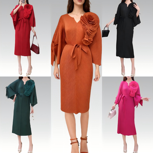 Vestido Midi de Diseñador para <span class=keywords><strong>Mujer</strong></span>, Estilo Camisero, Talla Única, <span class=keywords><strong>Ropa</strong></span> para Primavera y Verano, Vestidos Casuales y Modestos - Product Image 3