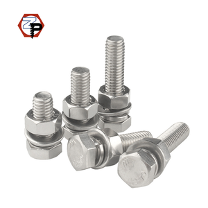 Sujetadores M6 M8 M10 Acero <span class=keywords><strong>inoxidable</strong></span> SS 304 316 Tornillos y tuercas de cabeza <span class=keywords><strong>hexagonal</strong></span> Fabricante de proveedores - Product Image 2