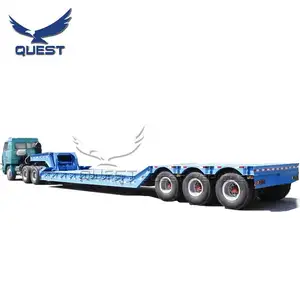 Produsen Trailer Lowboy Truk Trailer Trailer Lowboy Dilepas Leher Angsa 80T