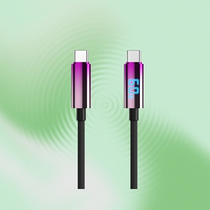 新しいプロセス60W LEDディスプレイ紫色のIanoペイント高速充電3AタイプCからCデータケーブルIOSおよびコンピュータ用 - Product Image 3
